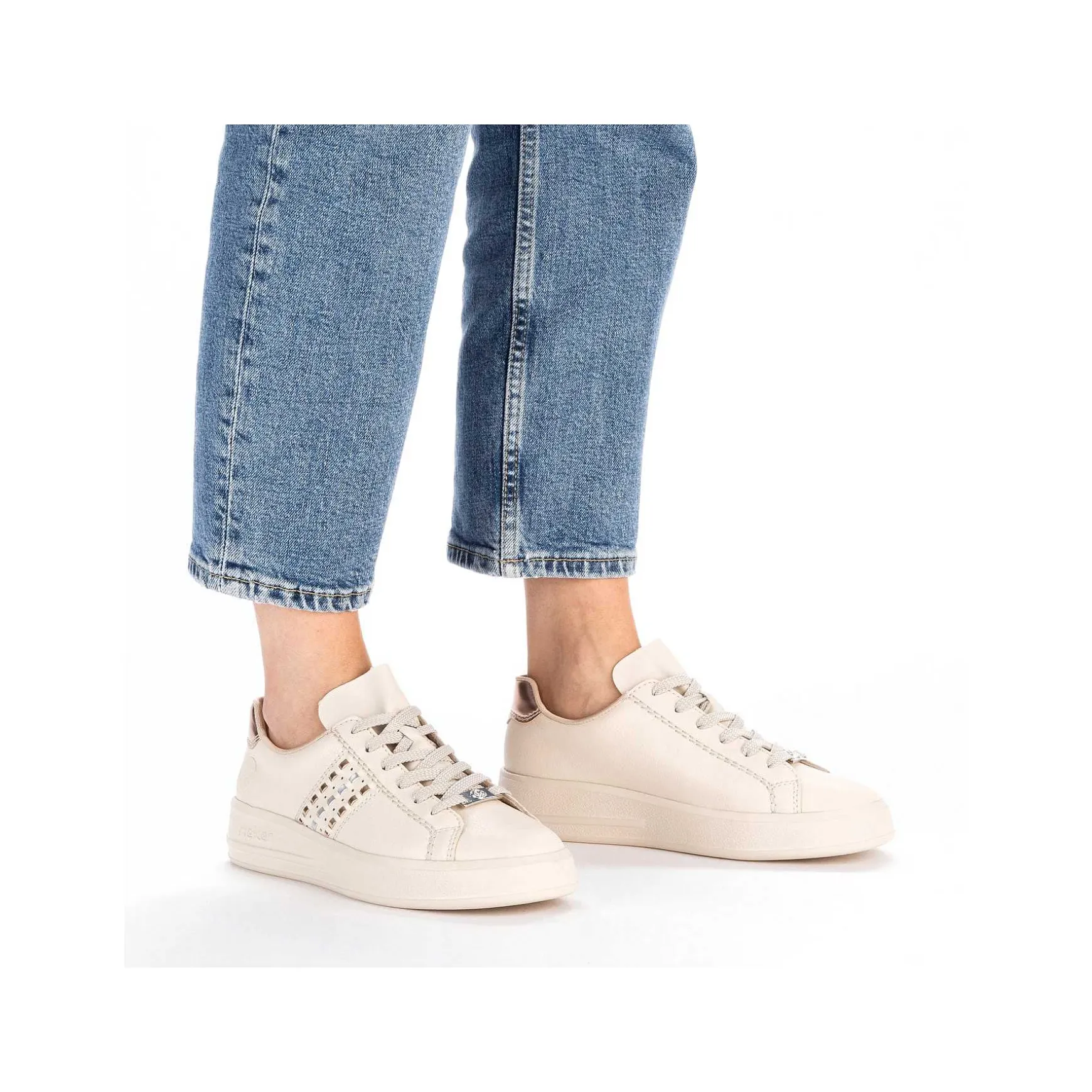 Rieker Women'S Sneaker Low Light Beige