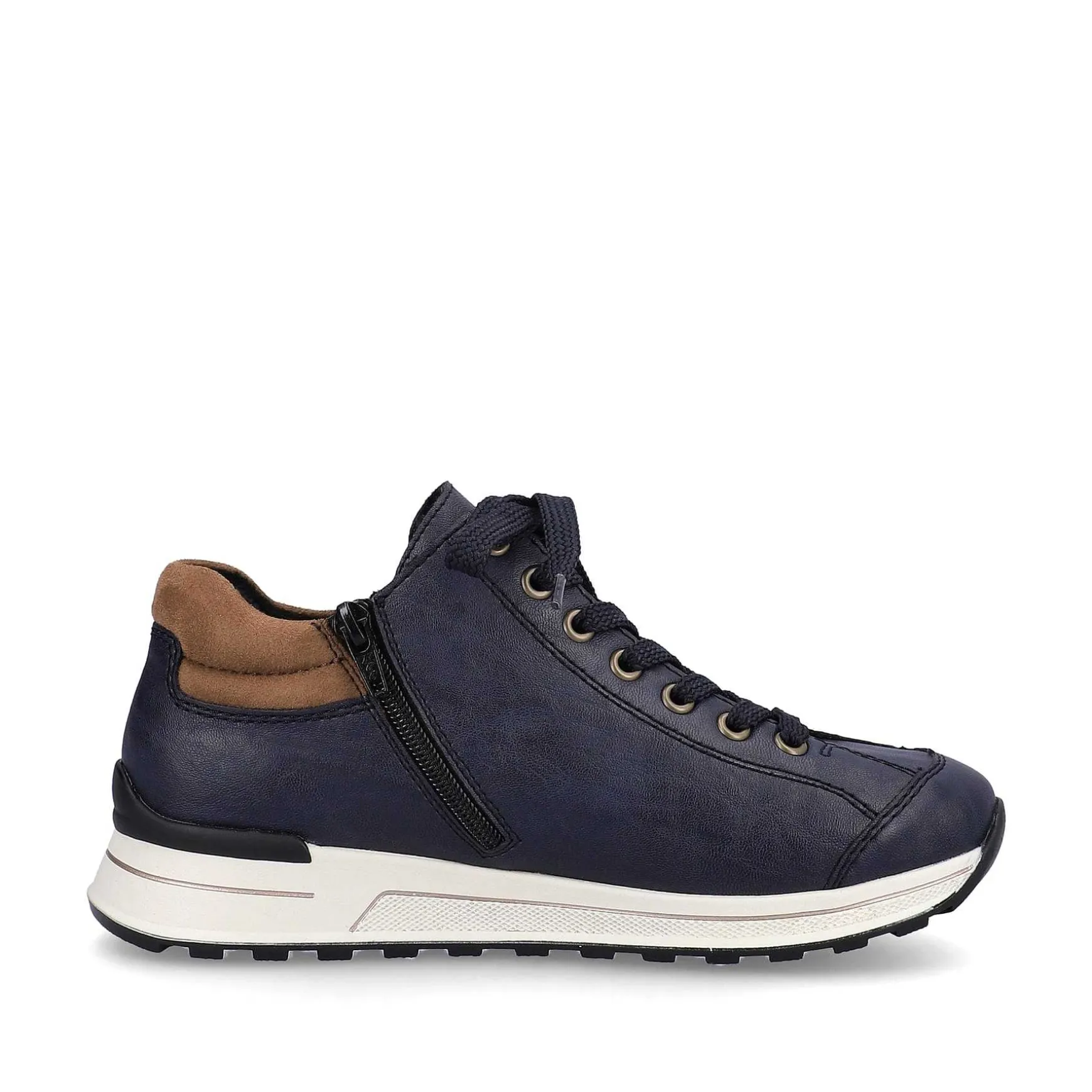 Rieker Women'S Sneaker Low Navy Blue-Brown