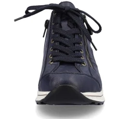 Rieker Women'S Sneaker Low Navy Blue-Brown