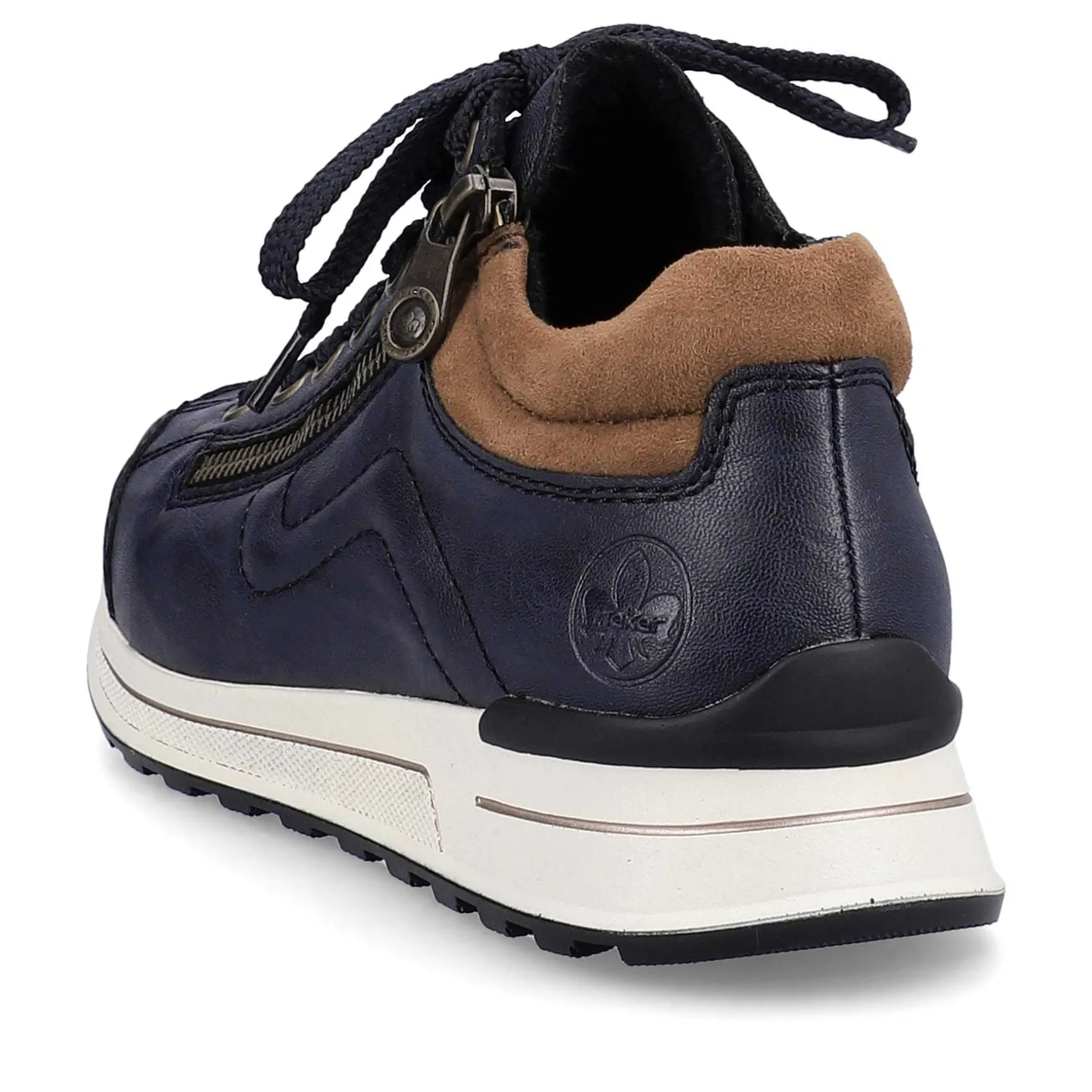 Rieker Women'S Sneaker Low Navy Blue-Brown
