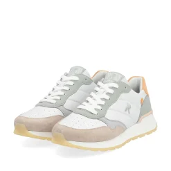 Rieker Women'S Sneaker Low Pearl-White Grey-Green