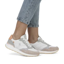 Rieker Women'S Sneaker Low Pearl-White Grey-Green