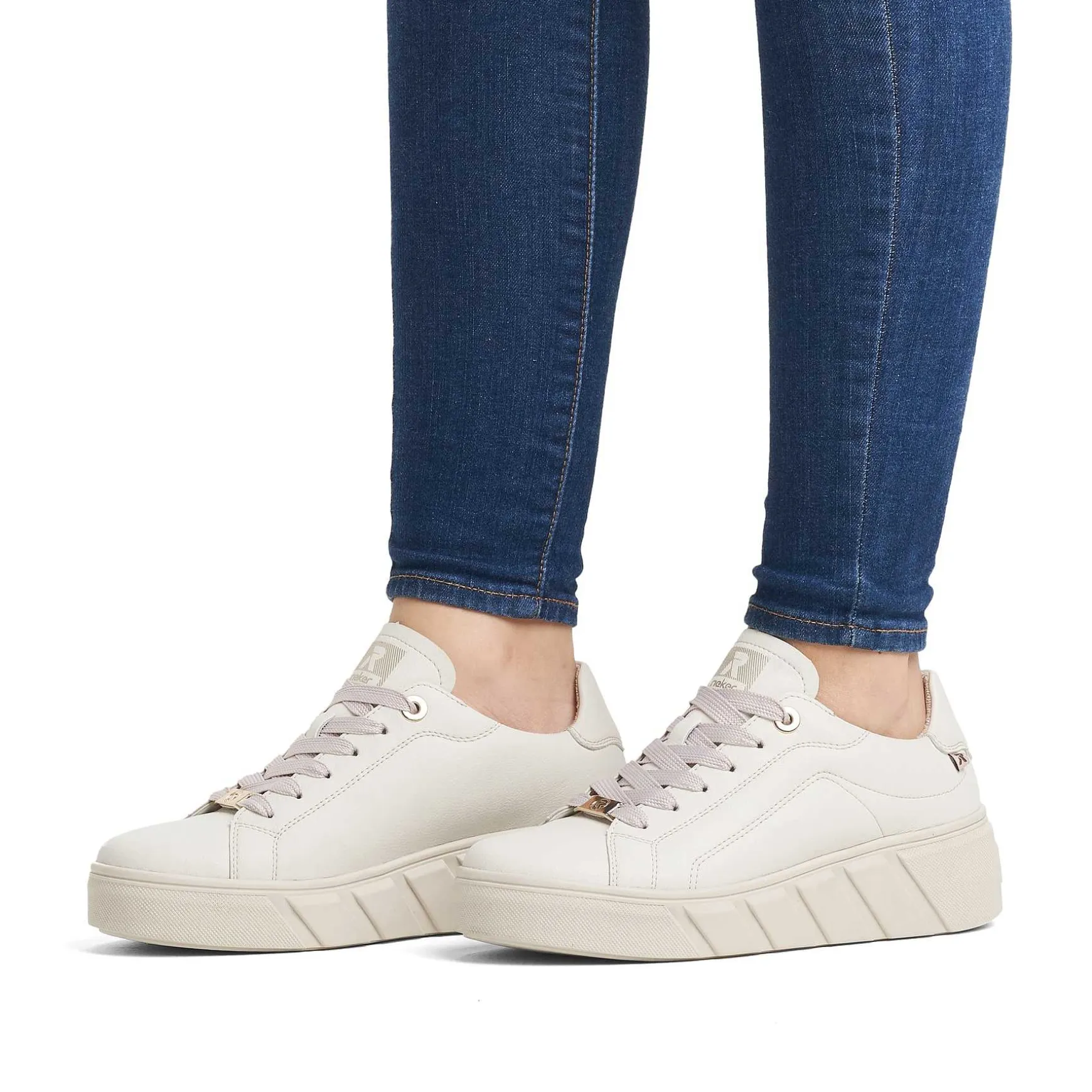 Rieker Women'S Sneaker Low Frost White