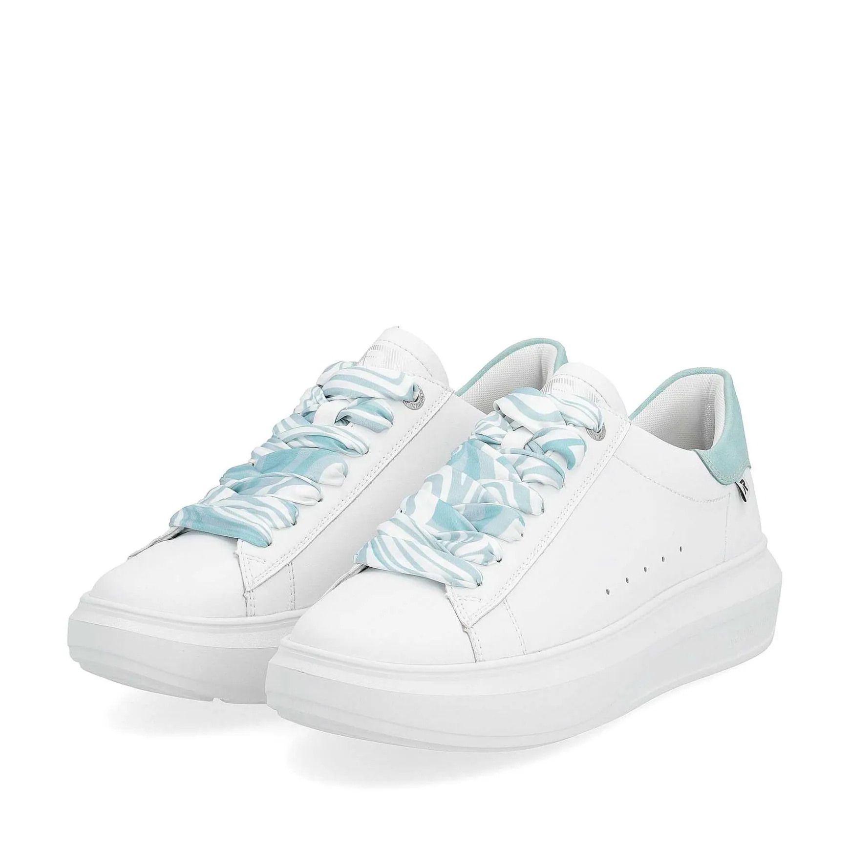 Rieker Women'S Sneaker Low Clear-White Ice-Blue