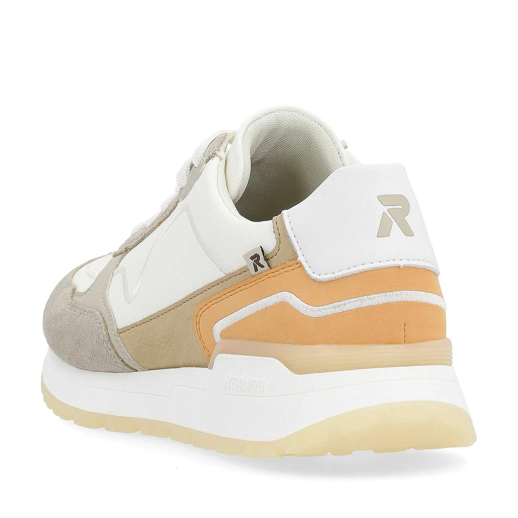 Rieker Women'S Sneaker Low Creamy-White Clay-Beige