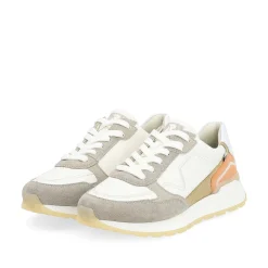 Rieker Women'S Sneaker Low Creamy-White Clay-Beige