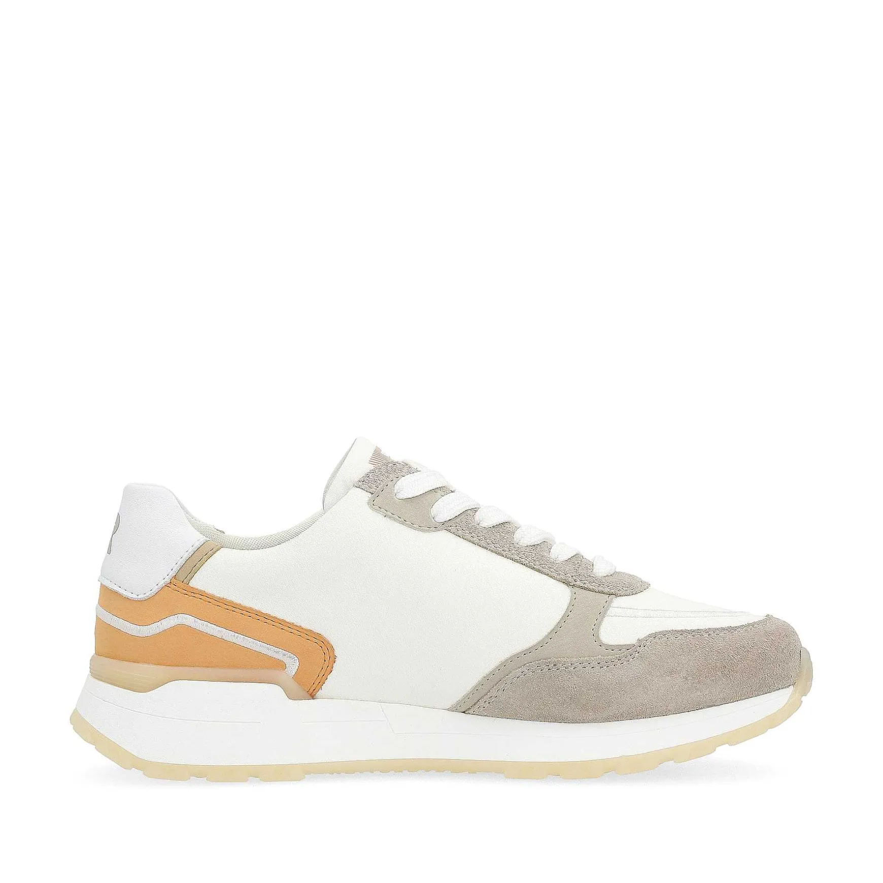 Rieker Women'S Sneaker Low Creamy-White Clay-Beige