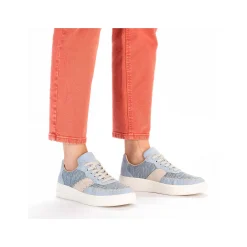 Rieker Women'S Sneaker Low Light Blue
