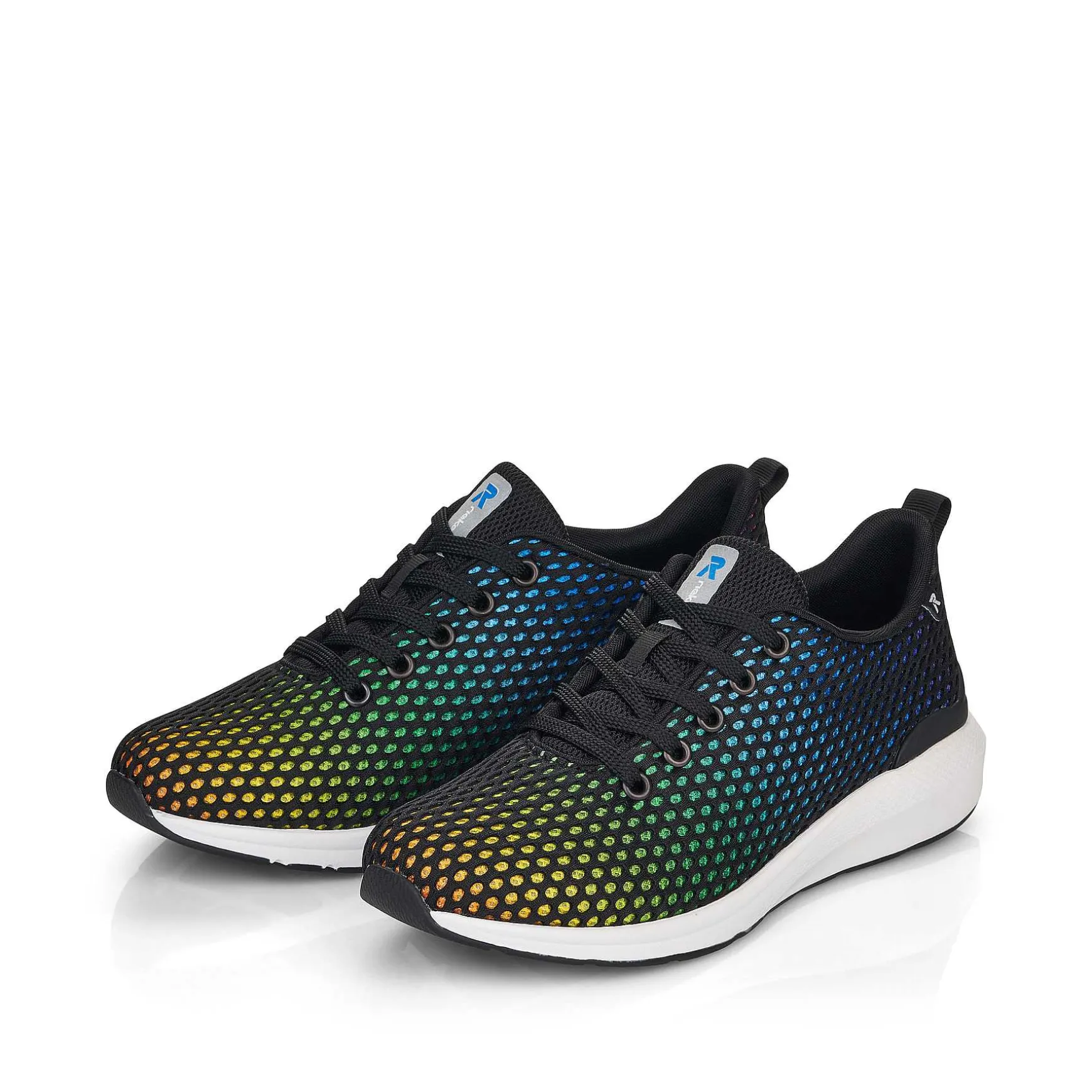 Rieker Women'S Sneaker Low Deep Black Rainbow