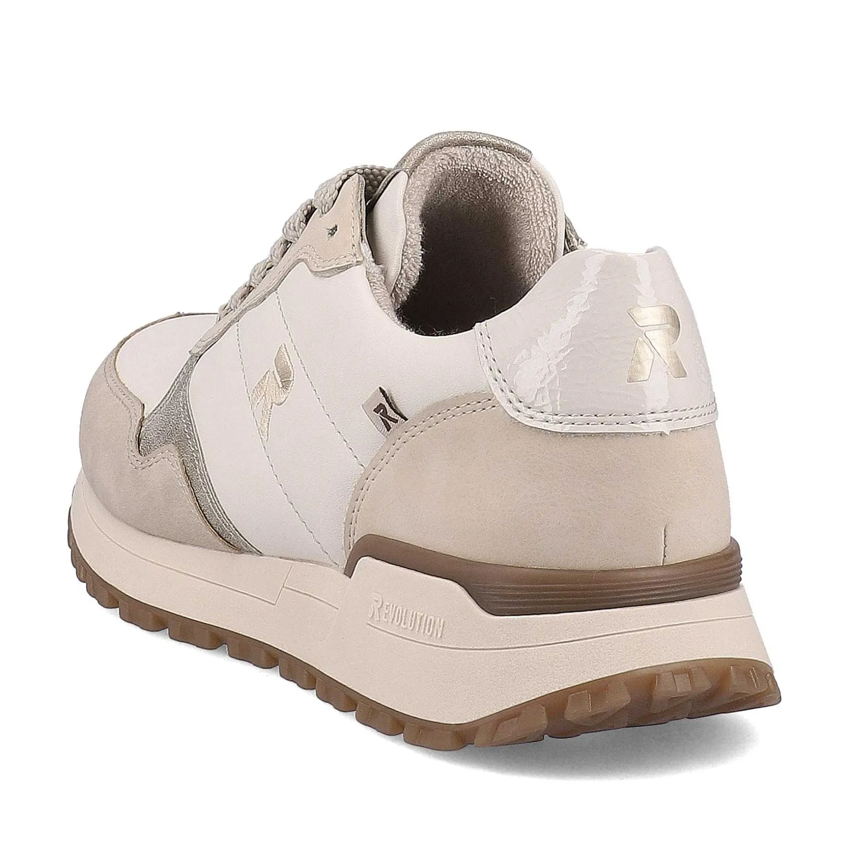 Rieker Women'S Sneaker Low Cream-Beige Snow