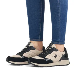 Rieker Women'S Sneaker Low Linen Graphite