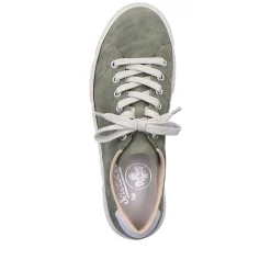 Rieker Women'S Sneaker Low Olive Green-Sand Beige