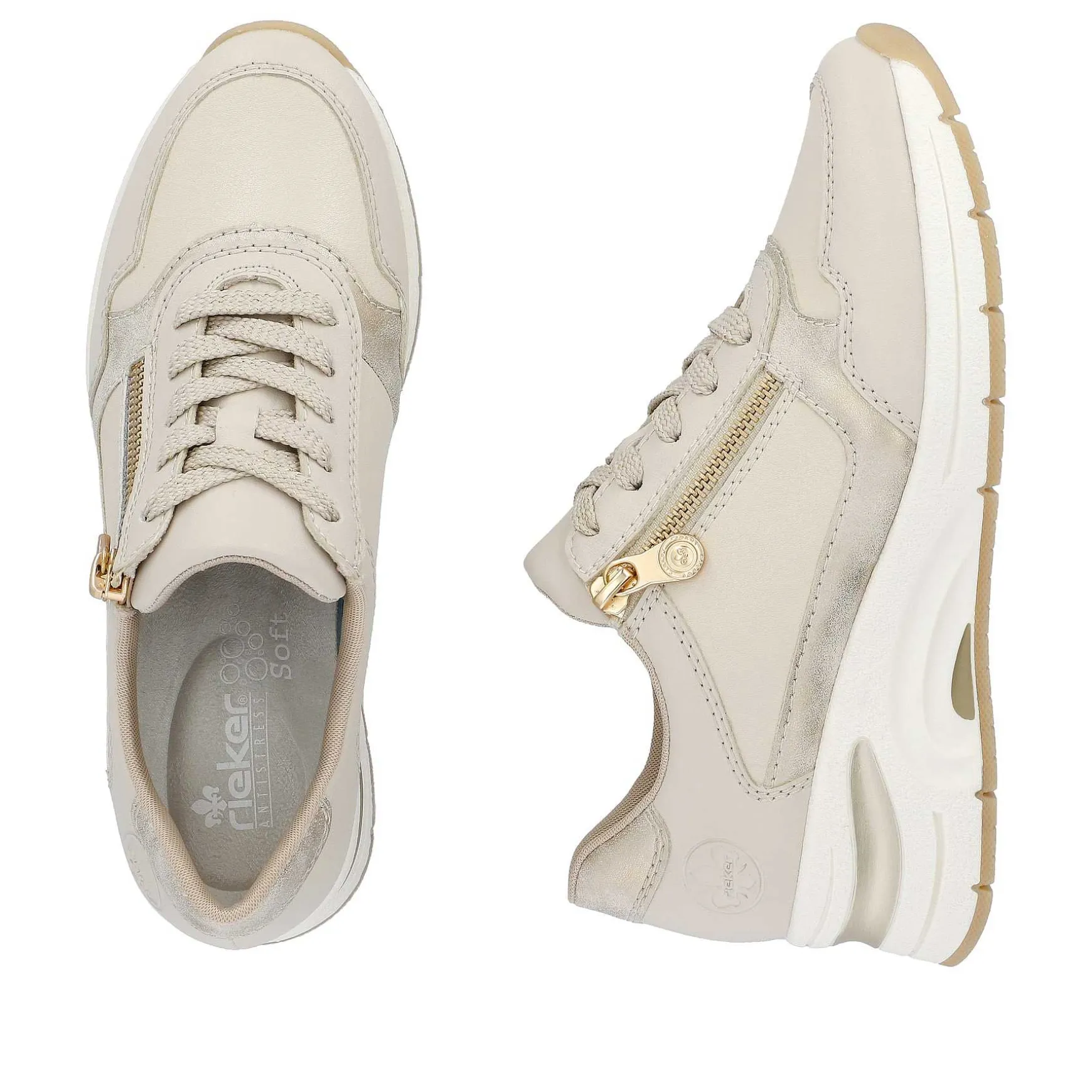 Rieker Women'S Sneaker Low Light Beige