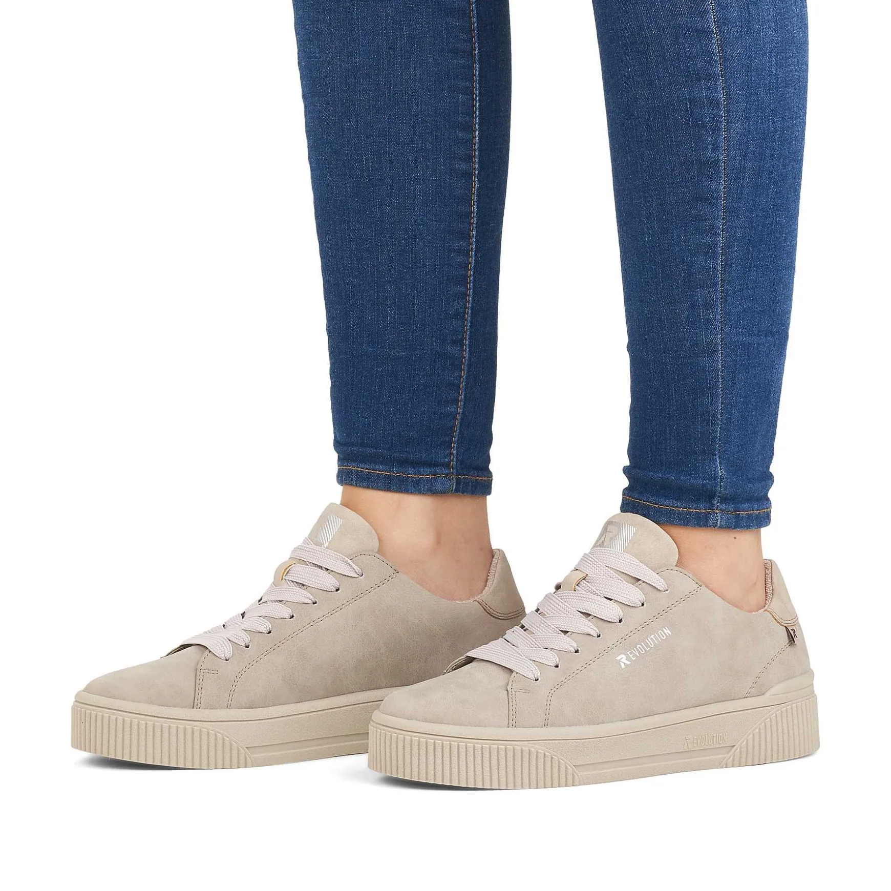 Rieker Women'S Sneaker Low Cream Beige