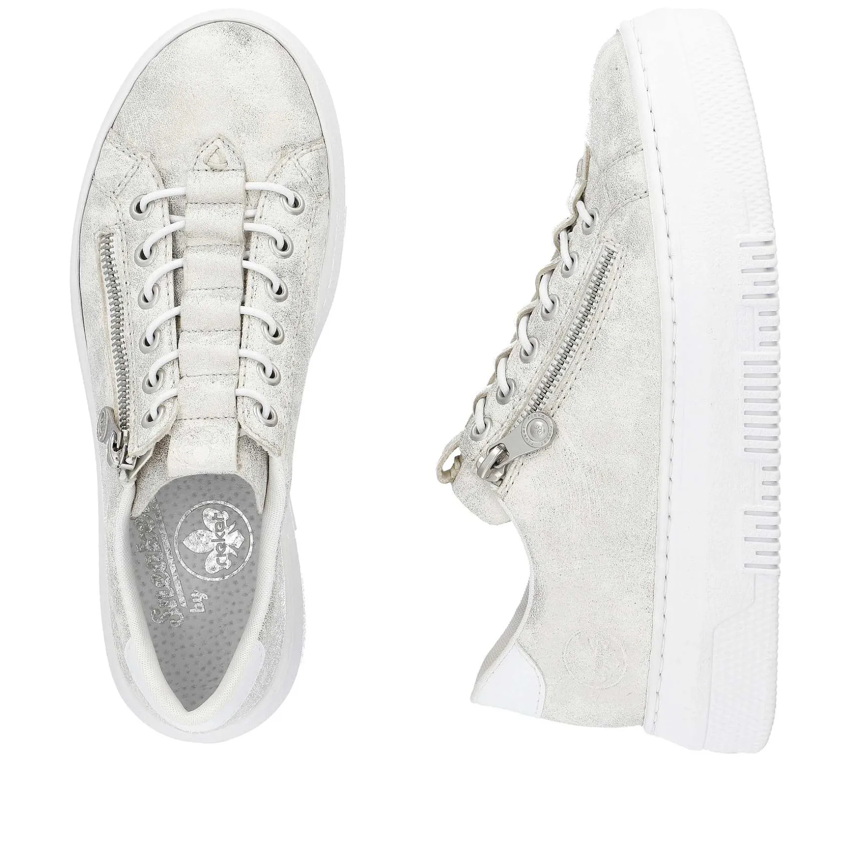 Rieker Women'S Sneaker Low Gray White