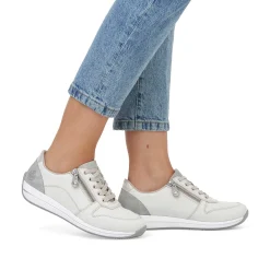 Rieker Women'S Sneaker Low Cream White