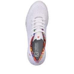 Rieker Women'S Sneaker Low Swan-White Rainbow