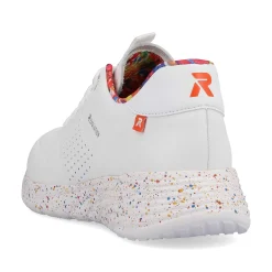 Rieker Women'S Sneaker Low Swan-White Rainbow