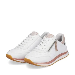 Rieker Women'S Sneaker Low Swan-White Rose