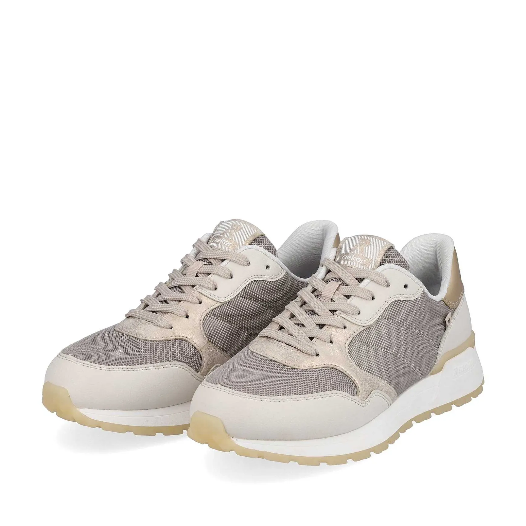 Rieker Women'S Sneaker Low Clay-Beige Rock-Grey