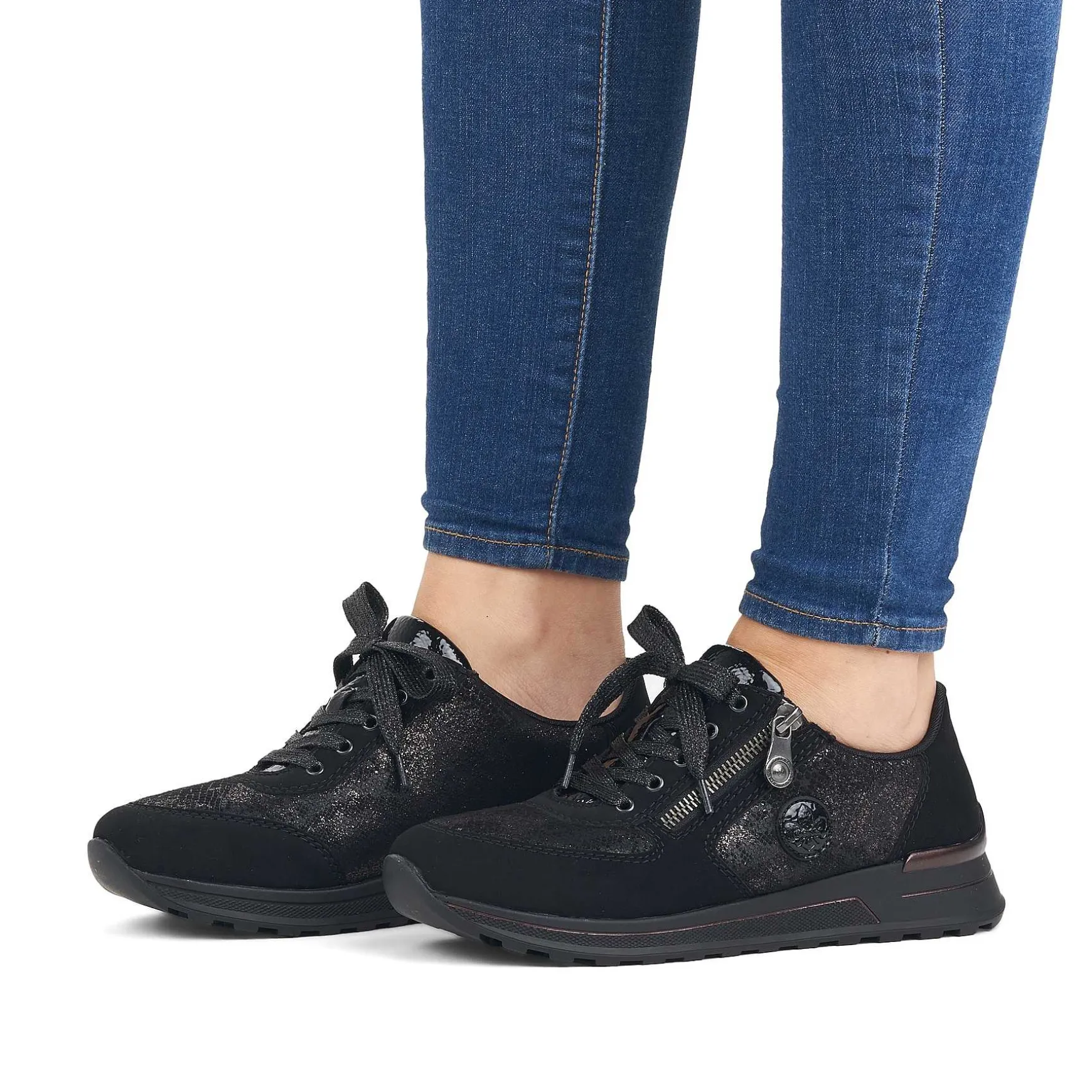Rieker Women'S Sneaker Low Night Black