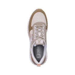 Rieker Women'S Sneaker Low Clay-Beige Cinnamon White