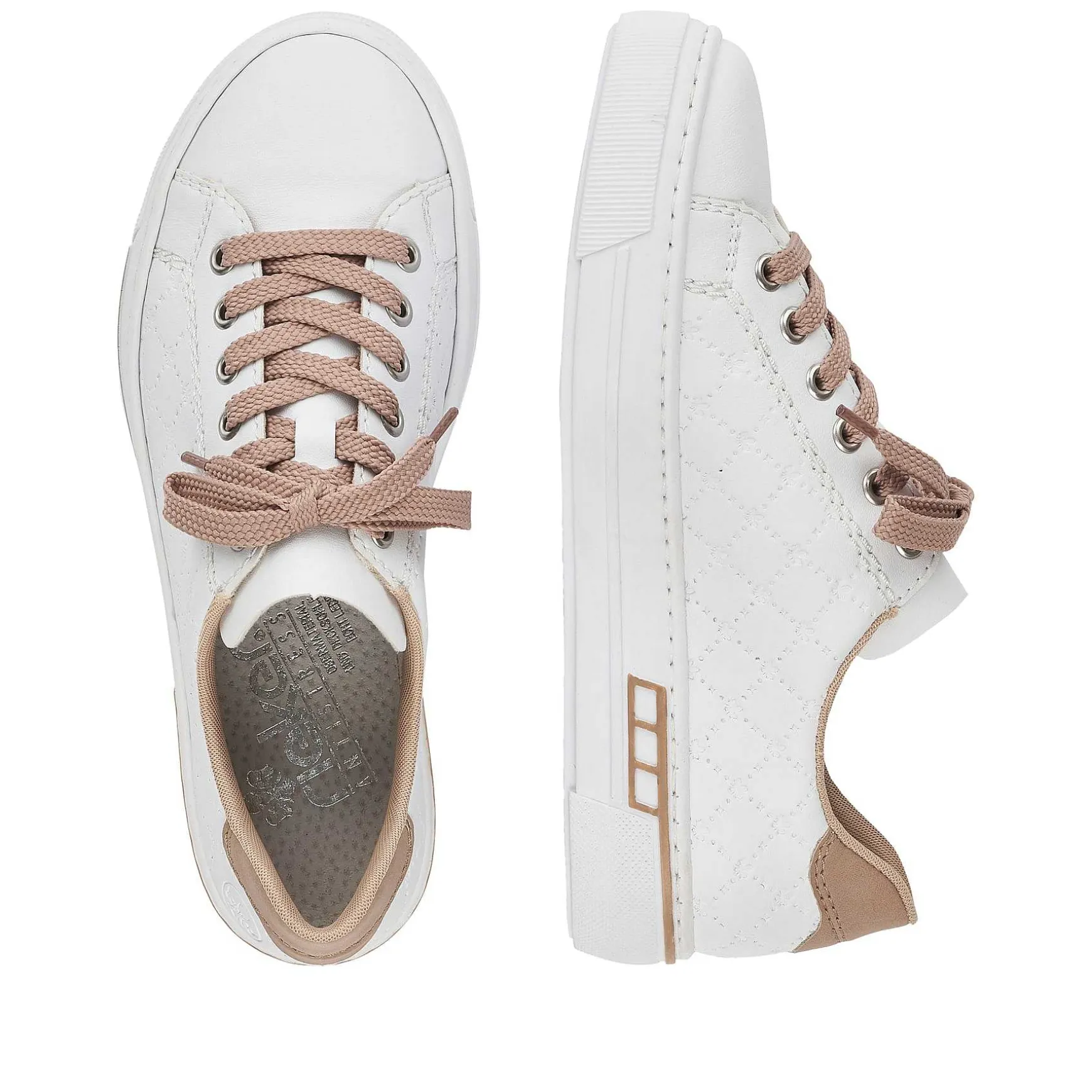 Rieker Women'S Sneaker Low Pearl White