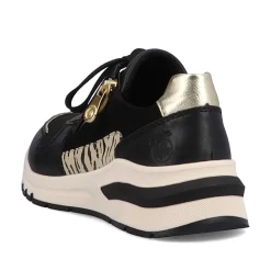 Rieker Women'S Sneaker Low Urban Black-Cream White
