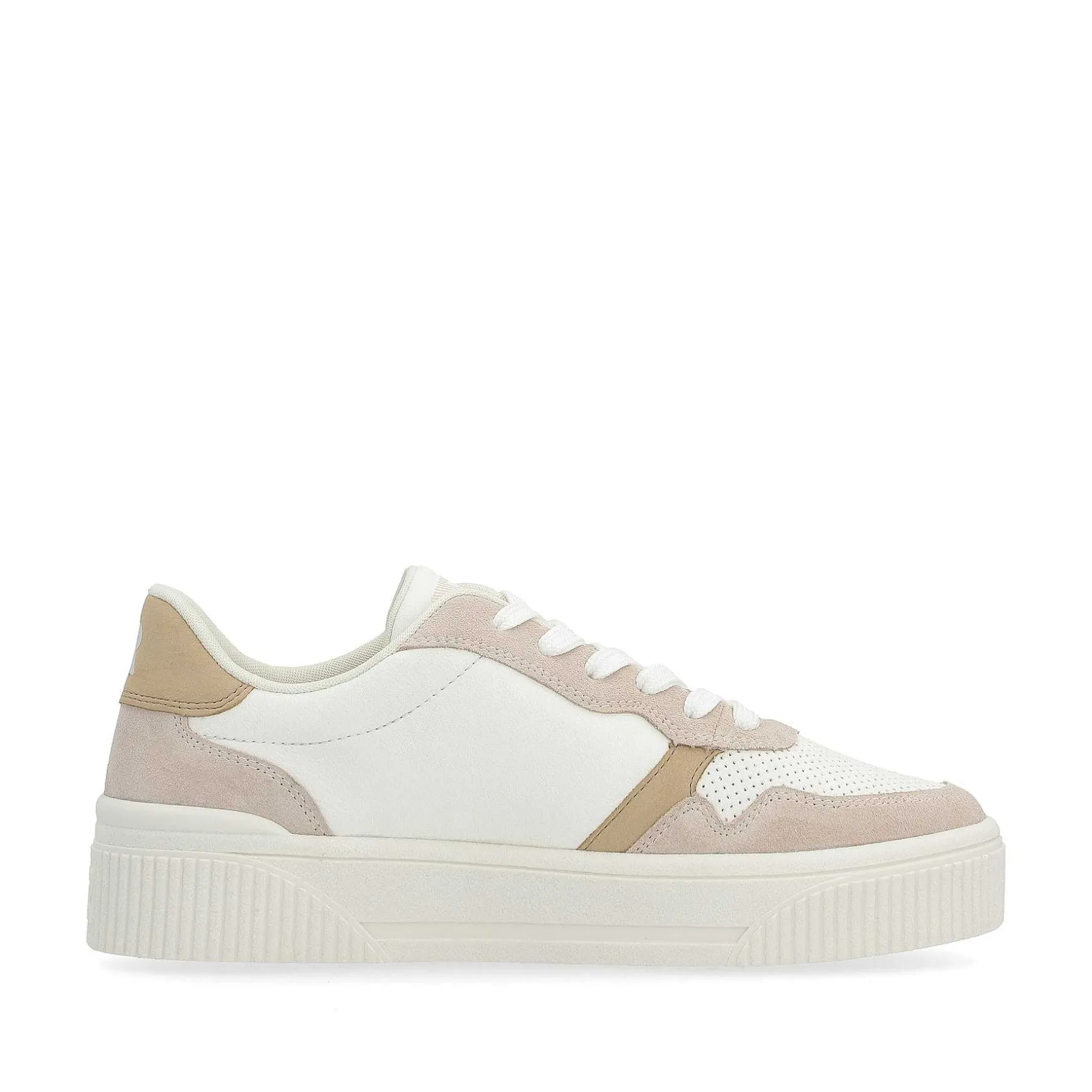 Rieker Women'S Sneaker Low Crystal-White Sand-Beige
