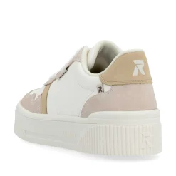 Rieker Women'S Sneaker Low Crystal-White Sand-Beige