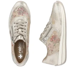 Rieker Women'S Sneaker Low Beige Multi-Metallic