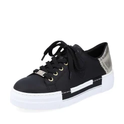 Rieker Women'S Sneaker Low Graphite Black