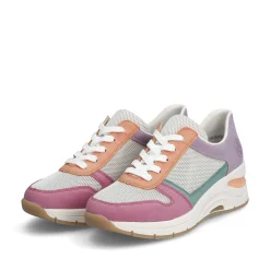 Rieker Women'S Sneaker Low Beige-Multicolored