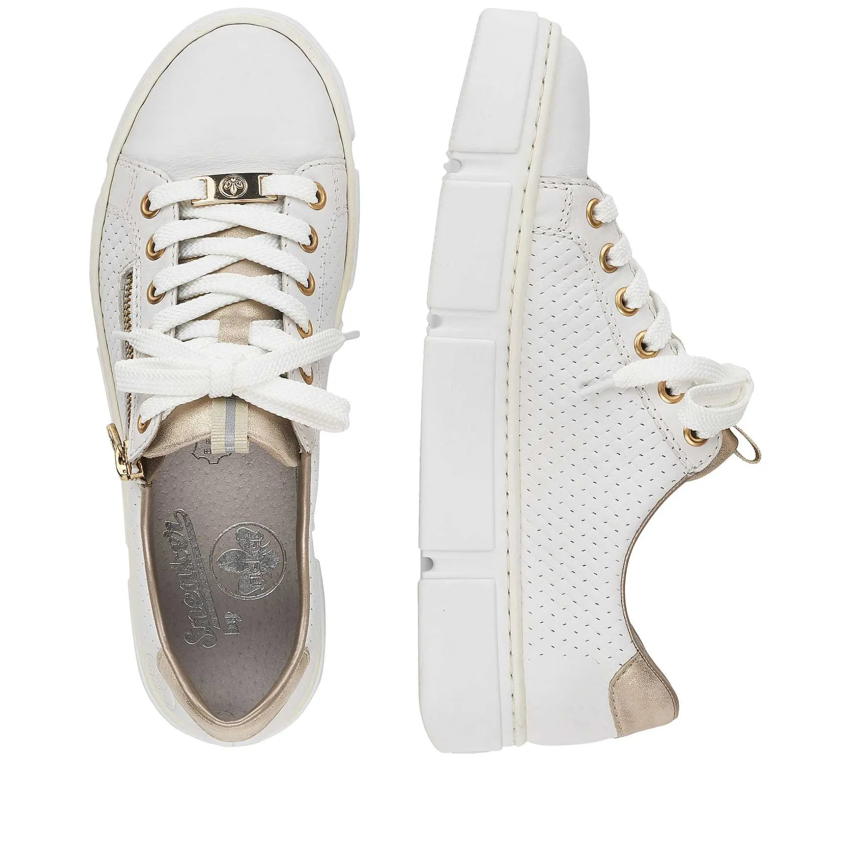 Rieker Women'S Sneaker Low Pearl White