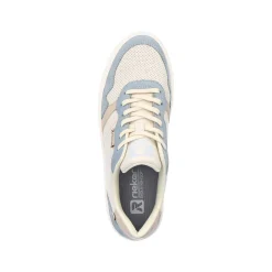 Rieker Women'S Sneaker Low Vanilla-White Light-Blue