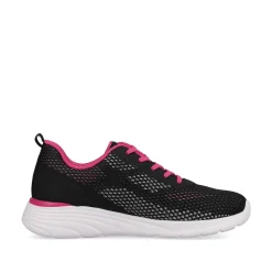 Rieker Women'S Sneaker Low Urban Black Flamingo Pink
