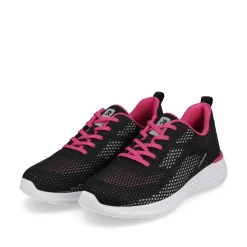 Rieker Women'S Sneaker Low Urban Black Flamingo Pink