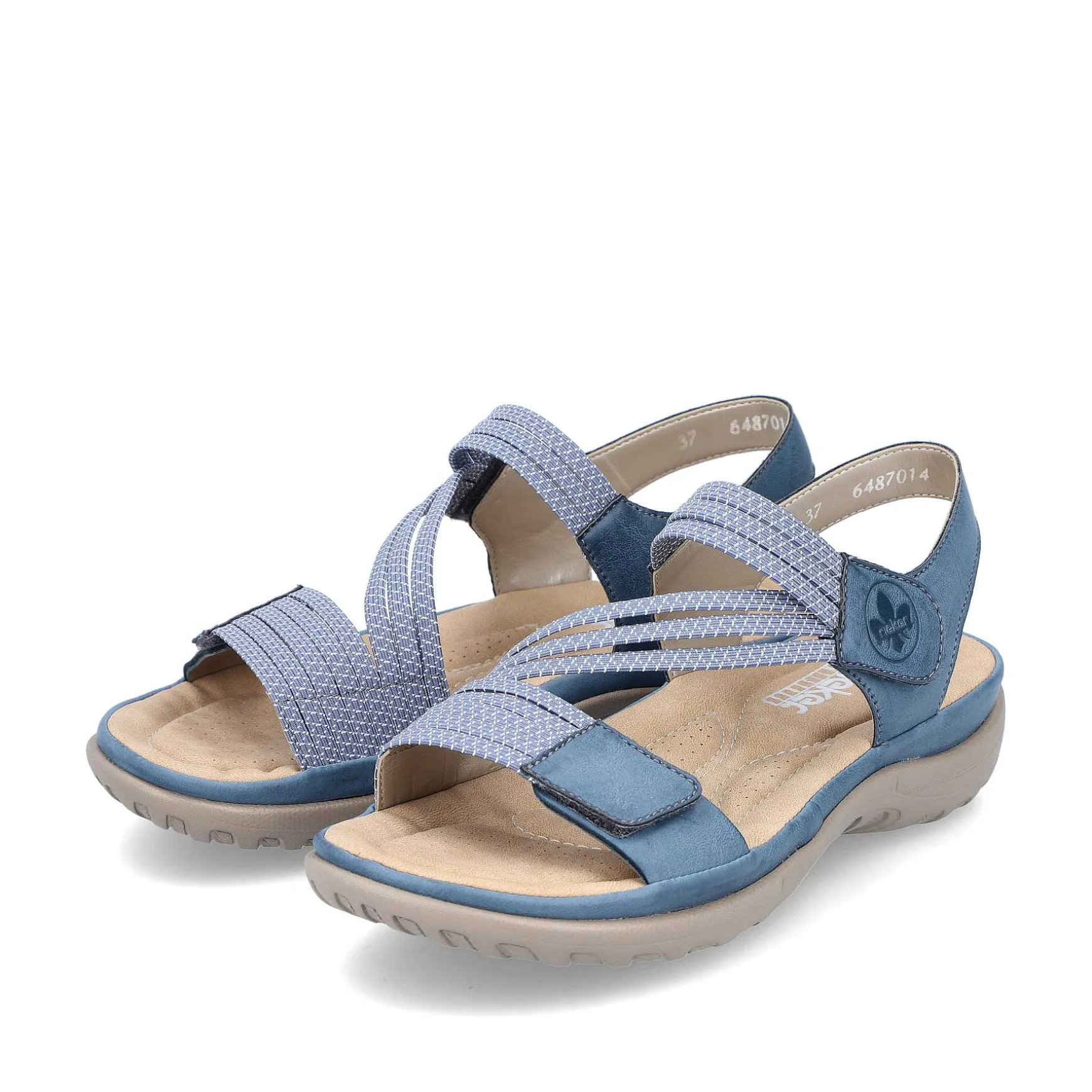 Rieker Women'S Strappy Sandals Sky Blue