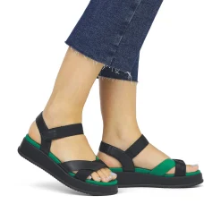 Rieker Women'S Strappy Sandals Night Black