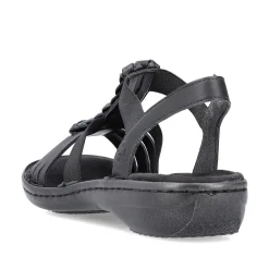 Rieker Women'S Strappy Sandals Asphalt Black