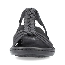 Rieker Women'S Strappy Sandals Asphalt Black