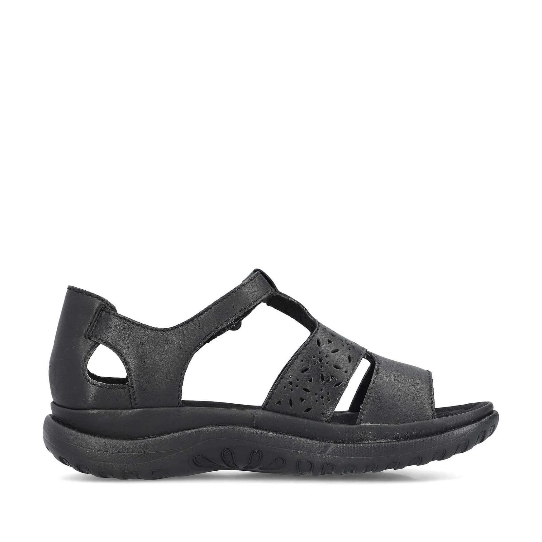 Rieker Women'S Strappy Sandals Glossy Black