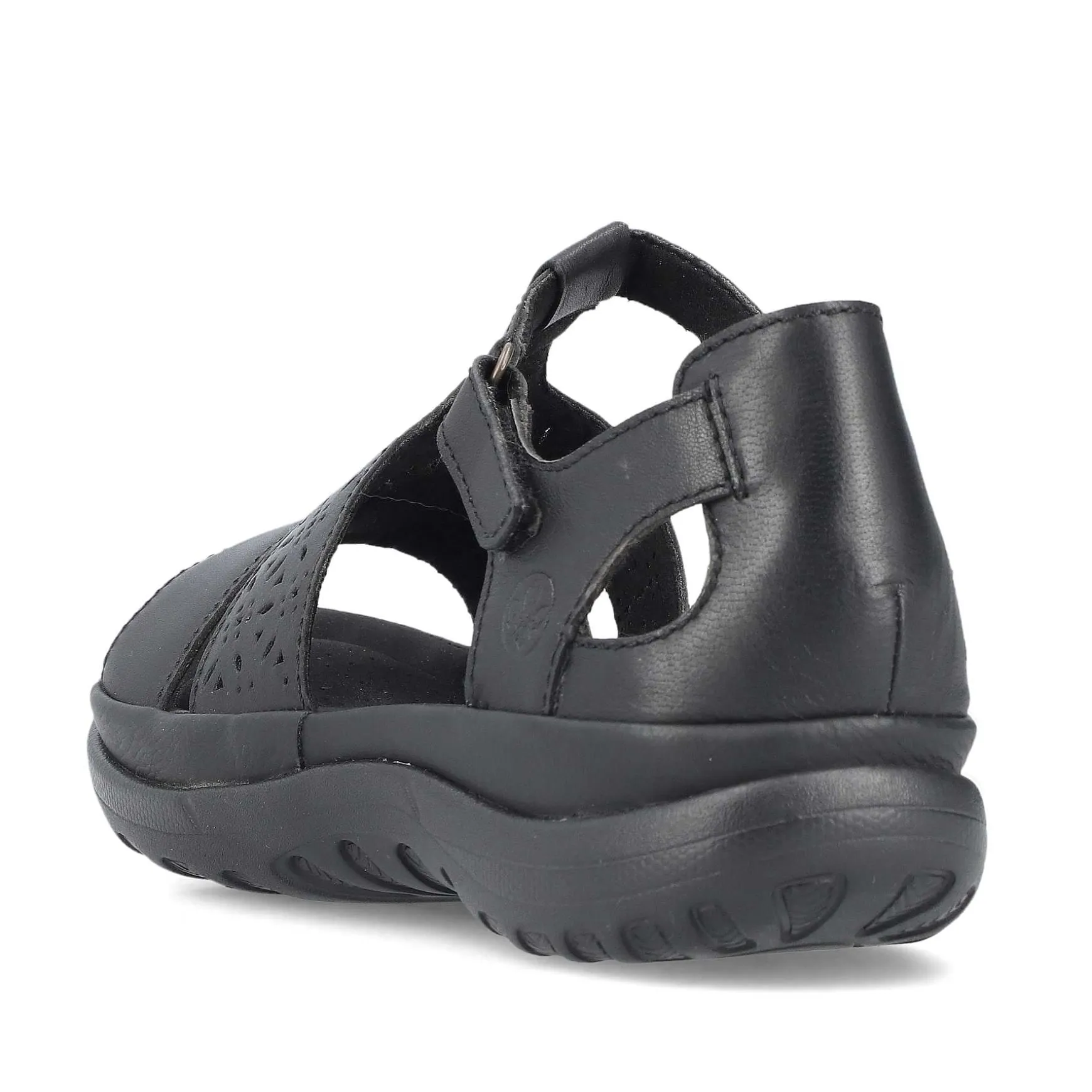 Rieker Women'S Strappy Sandals Glossy Black