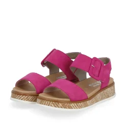Rieker Women'S Strappy Sandals Magenta