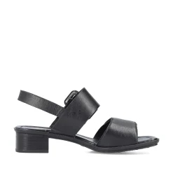 Rieker Women'S Strappy Sandals Glossy Black