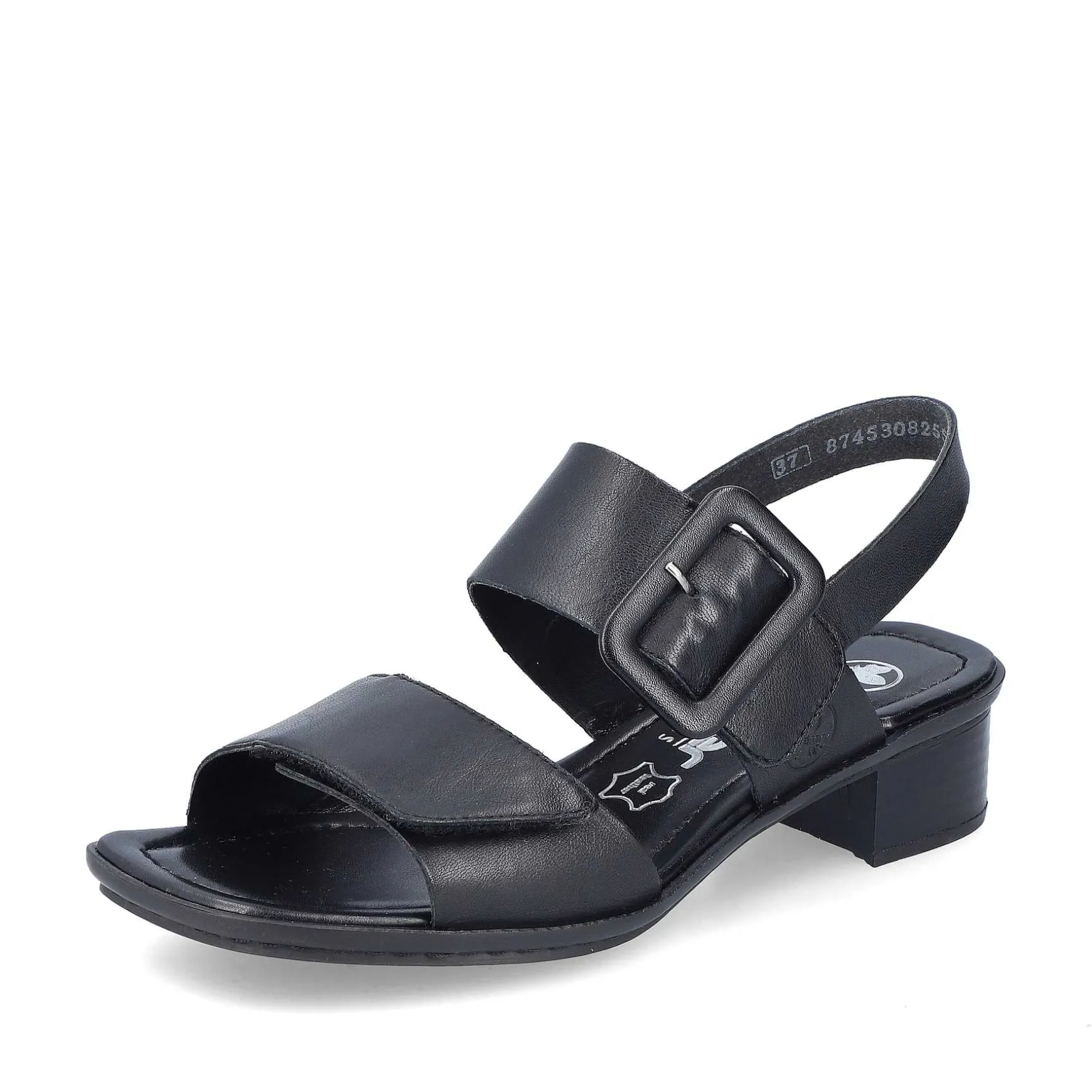 Rieker Women'S Strappy Sandals Glossy Black