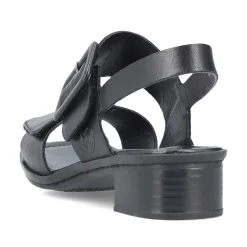 Rieker Women'S Strappy Sandals Glossy Black