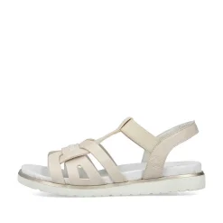 Rieker Women'S Strappy Sandals Pearl White