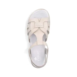 Rieker Women'S Strappy Sandals Pearl White