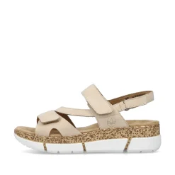 Rieker Women'S Strappy Sandals Light Beige